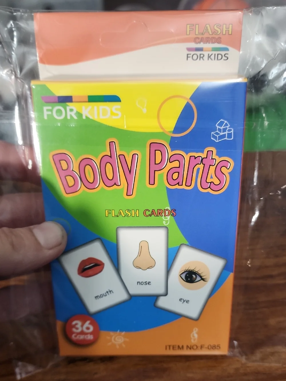 Body Parts Flash Cards - Colorful Kids Learning Set #3Bestseller 36pcs Reuseable